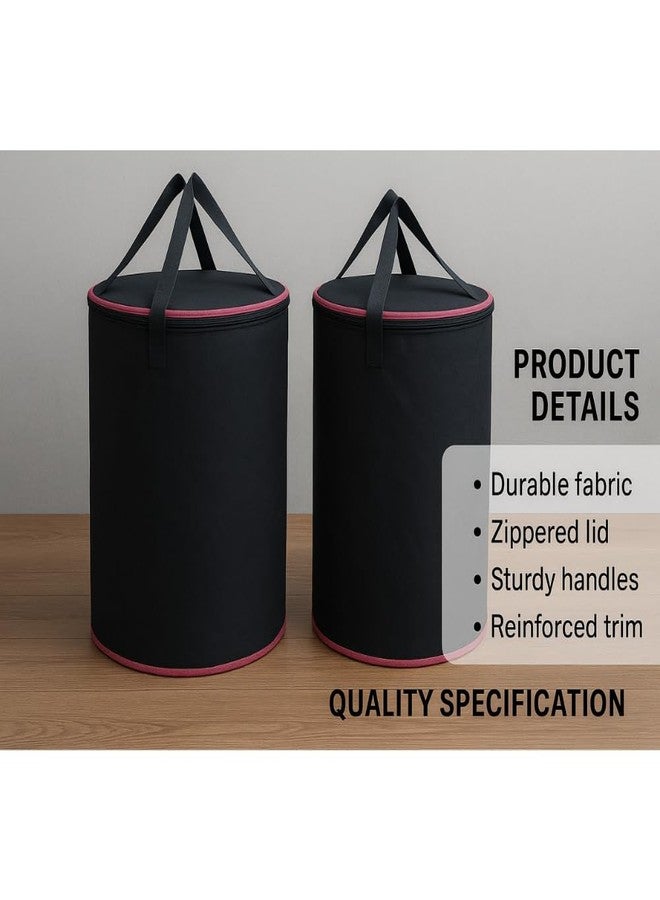 BLESS BERRIES Foldable Laundry Bag with Side Handles | Collapsible Storage Basket for Clothes Toys Blankets | Durable Fabric Home Organizer for Bedroom Bathroom Dorm Travel Use - Image 4